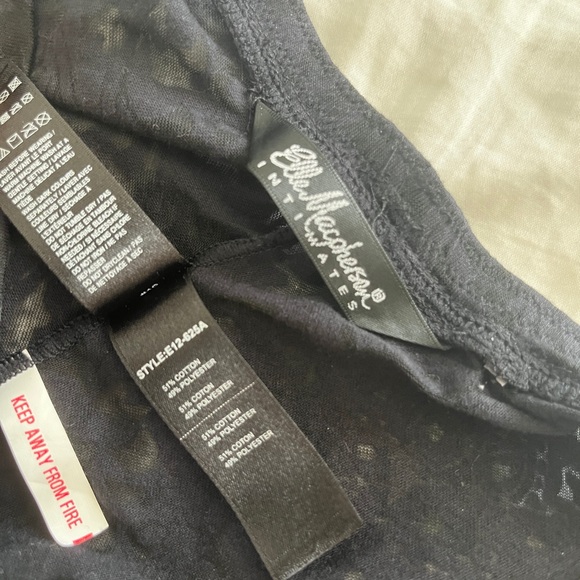 Elle Macpherson 2 piece black Jester camisole flirty short lingerie set brief - Picture 6 of 6